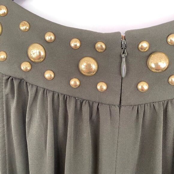 Michael Kors Gold Studded Dress Green XS - Picture 10 of 16